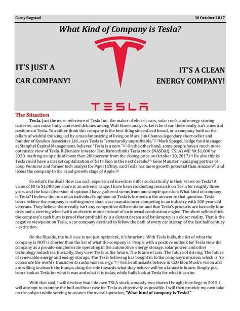 Greet the customer in a warm, personalized way. . Evidence of excellence tesla application example